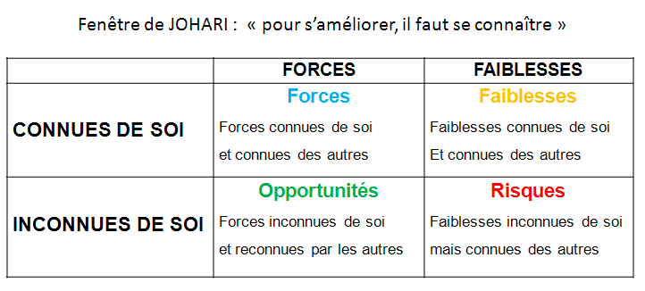 Fenêtre de Johari : pour s'améliorer, il faut se connaître !